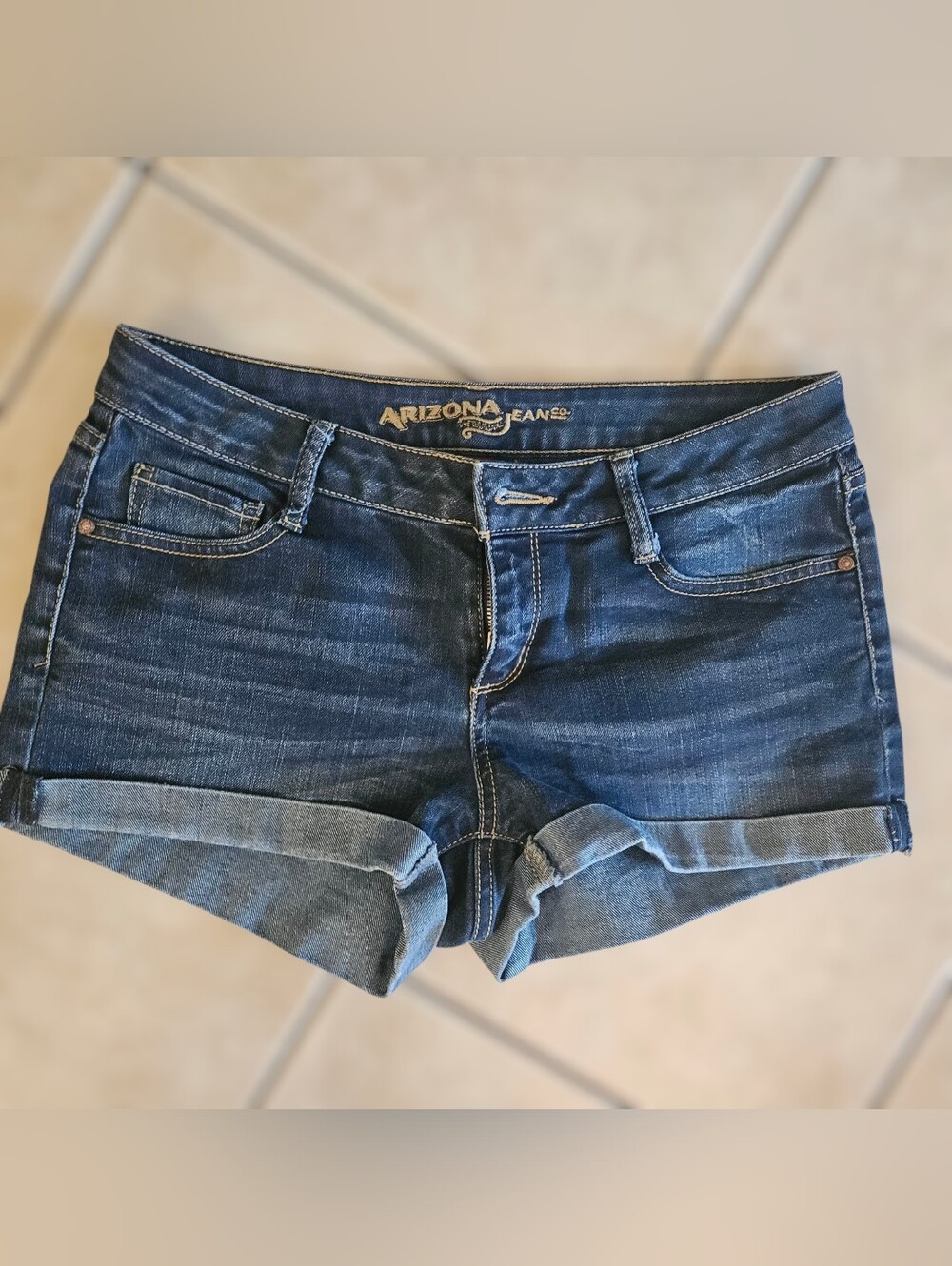 Arizona Jean Company Dark Blue Denim Jean Shorts